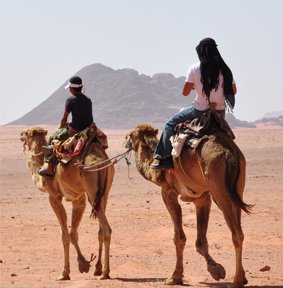 Camel riding in Jordan