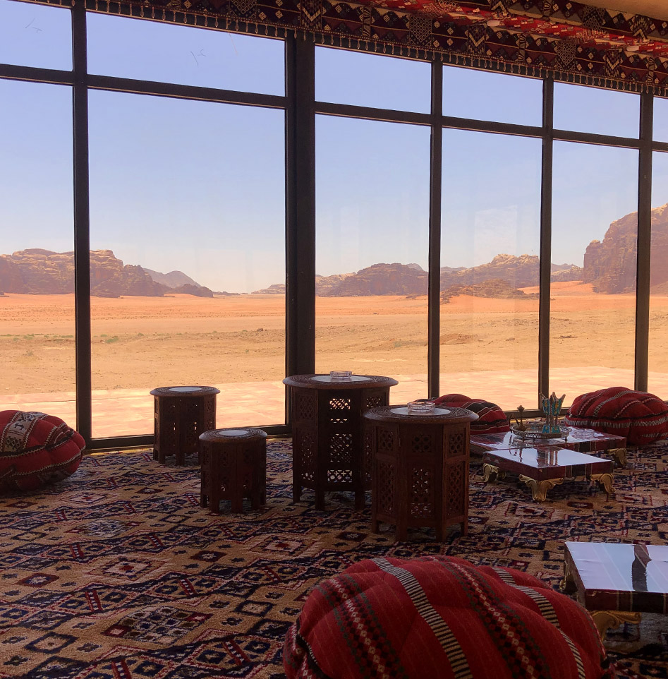 Our camp in the Jordan desert