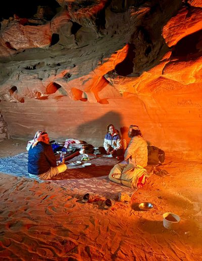 Sleeping in Jordan desert