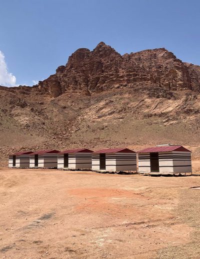 Sleeping in Jordan desert