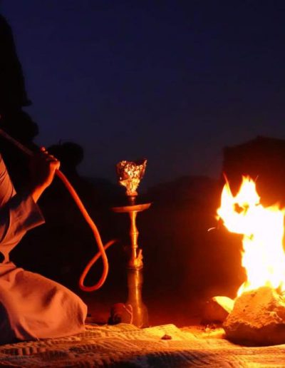 Sleeping in Jordan desert